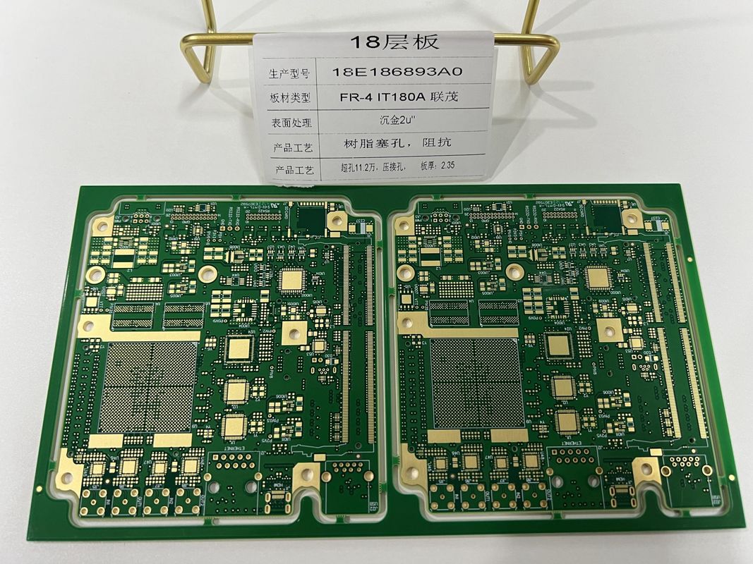 FR4 IT180 18Προσωπικό πλάτους HDI PCB 3+N+3 στρωμάτων με τρύπα 3/3Mil ίχνη X RAY Δοκιμασμένο HDI quickturn ENIG