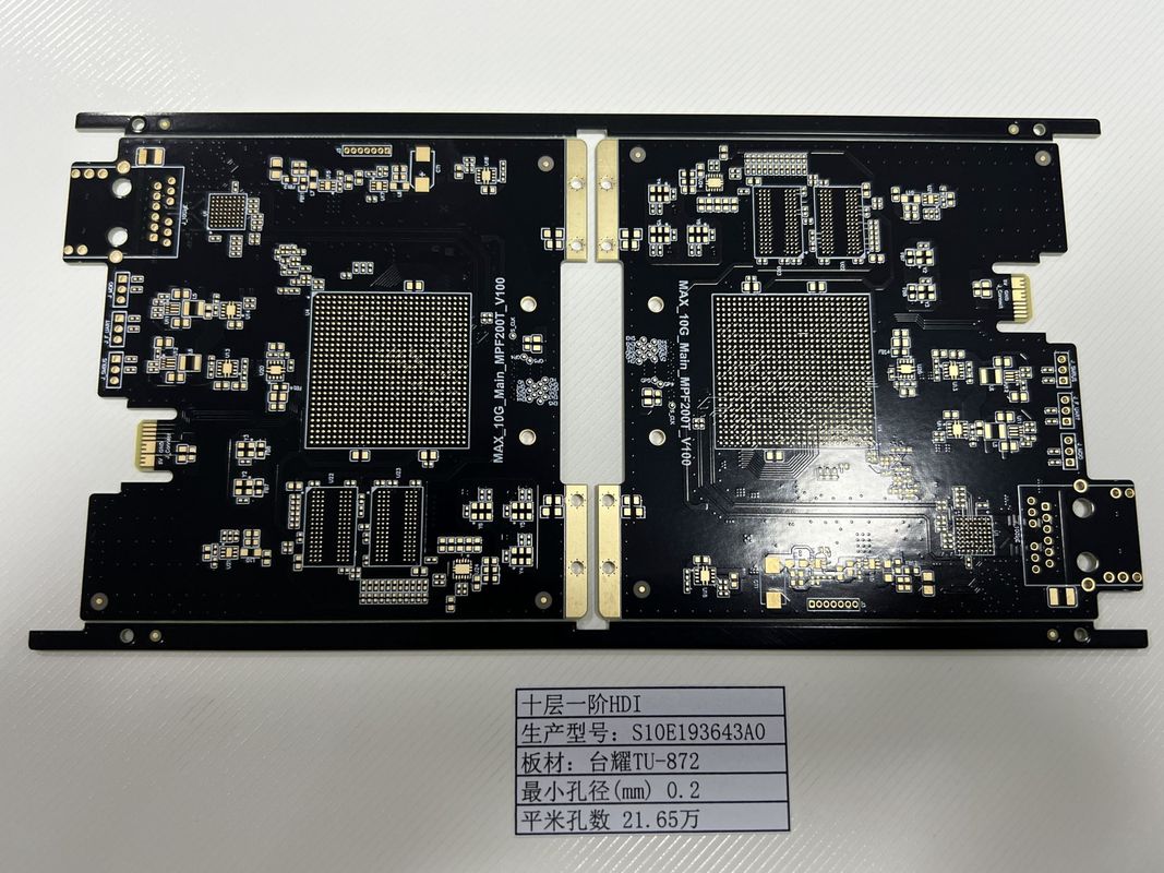 FR4 TU-872 PCB υψηλής ταχύτητας 10 στρώσεις 3/3Mil PCB 4L 1 N 1 HDI πλακέτες ENIG IP4452