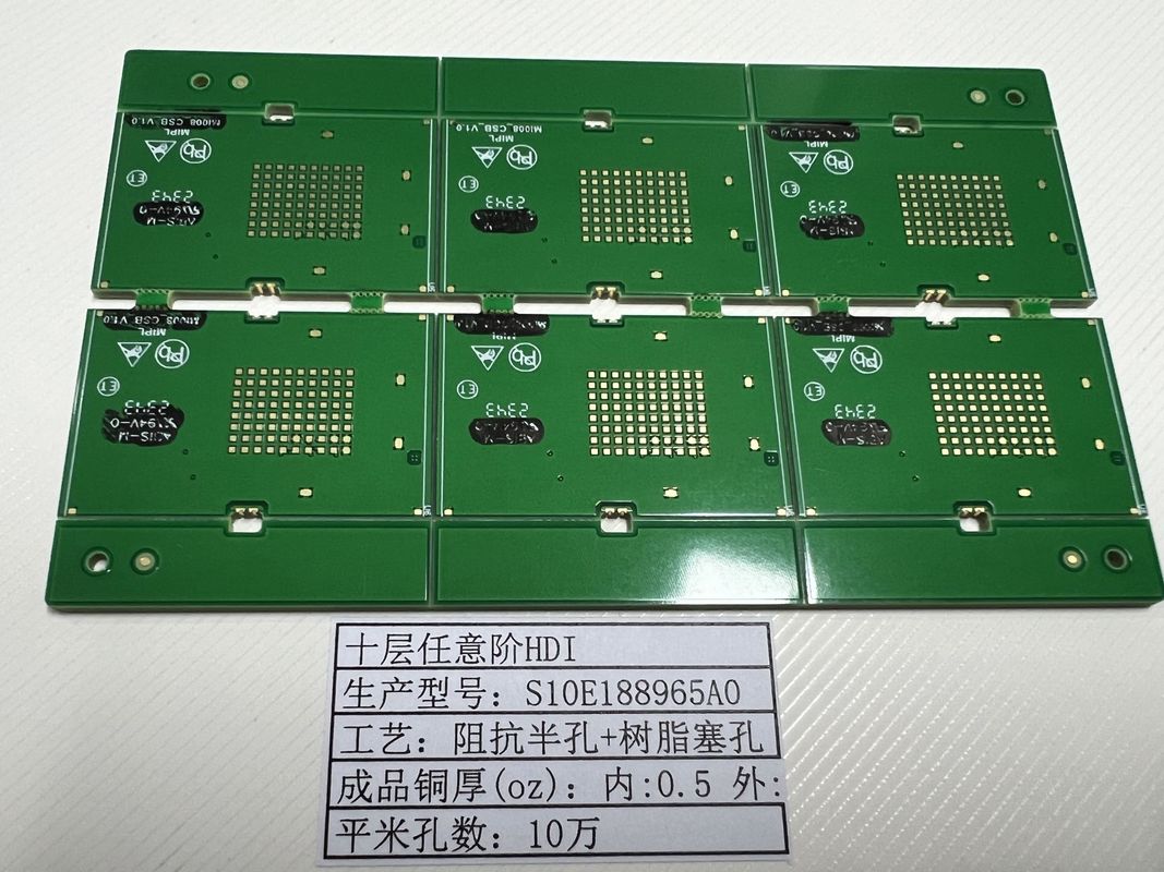 Λευκό/Μαύρο/Κίτρινο Μεταξοειδές HDI PCB Ελέγχος αντίστασης FR-4 3mil Min.