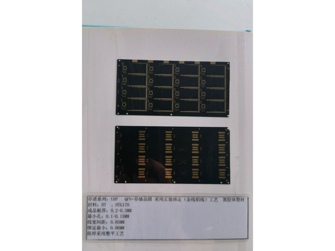Black Solder Mask IC Substrate PCB 0.2mm RoHS Compliant για ηλεκτρονικές συσκευές BT υλικά SD κάρτα