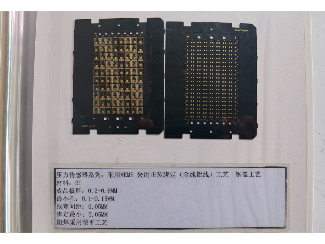 Ανθεκτικό ηλεκτρονικό PCB με βάρος χαλκού 0.2mm 1oz Μαύρη μάσκα συγκόλλησης αισθητήρα πίεσης PCB