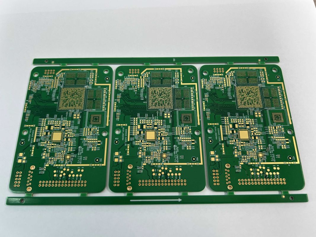Χρυσό δαχτυλίδι πολυεπίπεδο PCB με επιφάνεια HASL και 0,2 mm Min. Μέγεθος τρύπας