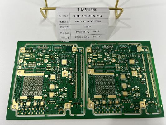 FR4 IT180 18Προσωπικό πλάτους HDI PCB 3+N+3 στρωμάτων με τρύπα 3/3Mil ίχνη X RAY Δοκιμασμένο HDI quickturn ENIG
